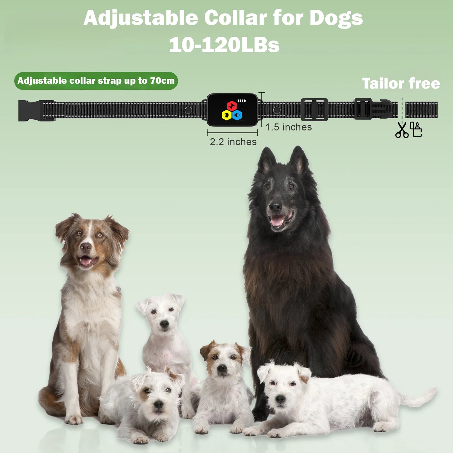 Dog Training Collar, Dog Bark Collar with Remote Range 3200ft 4 Training Modes, 18 Adjustable Sensitivity & Rechargeable (Black)