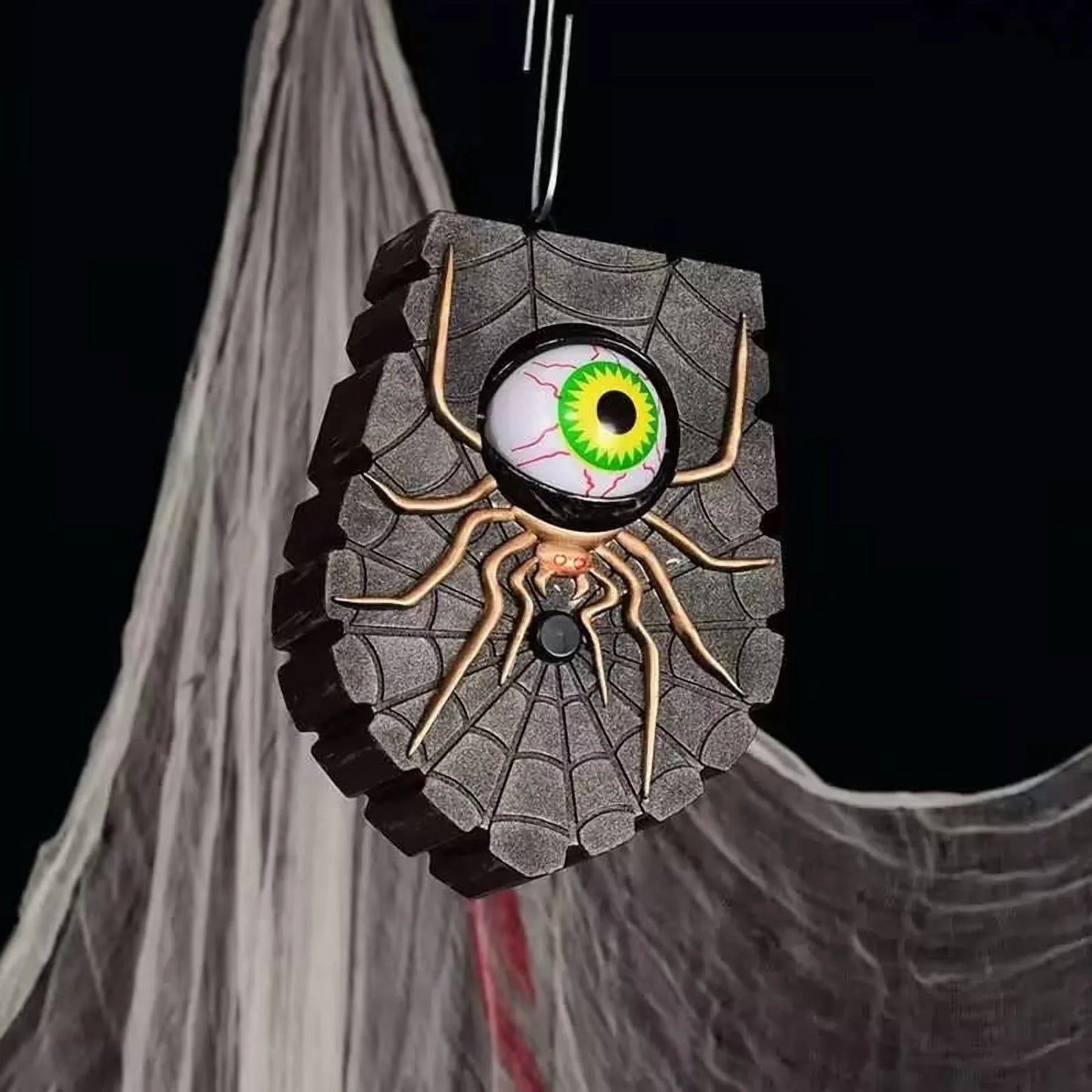 Halloween Doorbell , Outdoor Halloween Spider Doorbell, Halloween Decor Doorbell with Spooky Sounds